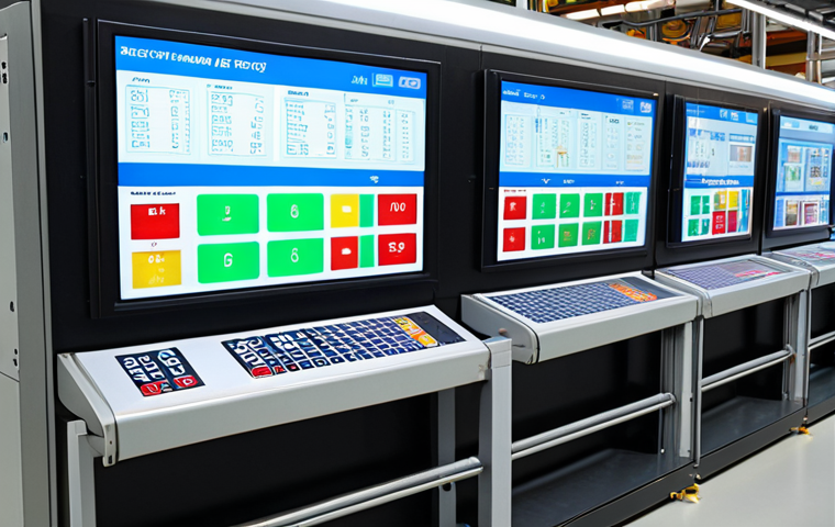 **Prompt:** A modern factory interior with gleaming high-efficiency LED lighting and a state-of-the-art control panel displaying real-time energy usage data, showcasing a Smart Factory environment.